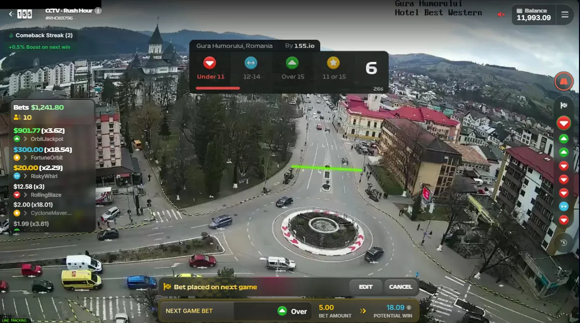 Overzicht van alle ge&iuml;ntegreerde bonussen in CCTV Rush Hour